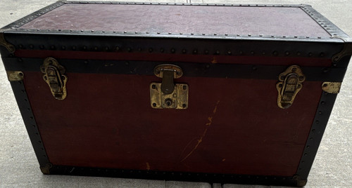 Vintage steamer trunk - vintage,