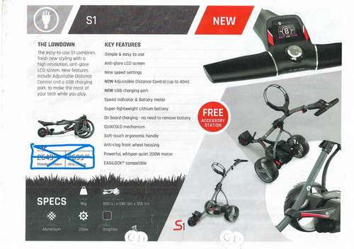 Motocaddy pre owned 12v - s1,
