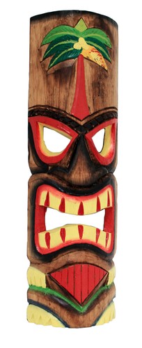 Tiki mask wooden wall - wall, plaque