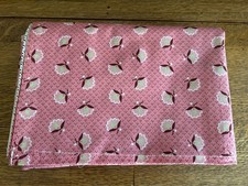 LAURA ASHLEY 3 metres 15 cm Long c 121 Wide Pink Floral Rare 1983 100% Cotton