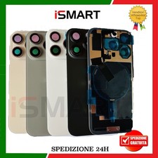 SCOCCA POSTERIORE PER IPHONE 16 PRO VETRO BACK COVER GLASS