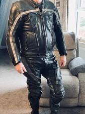 Mens leather motorcycle jacket