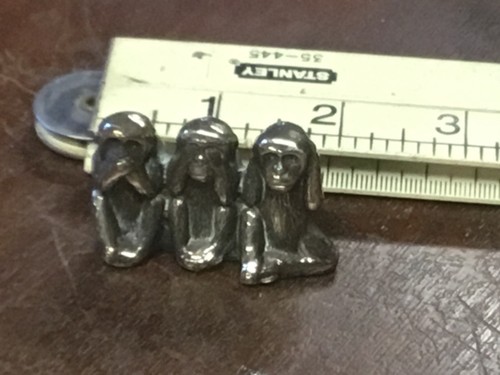 Vintage solid brass three - , wise