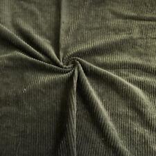 WASHED Jumbo Cord 4.5 Wale Cotton Velvet Fabric Material OLIVE