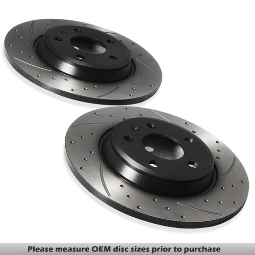 Rear drilled grooved - rear, 300mm