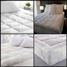 Goose Father 85/15 All Sizes DUCK Feather & Down Mattress Topper Mattress Cover 