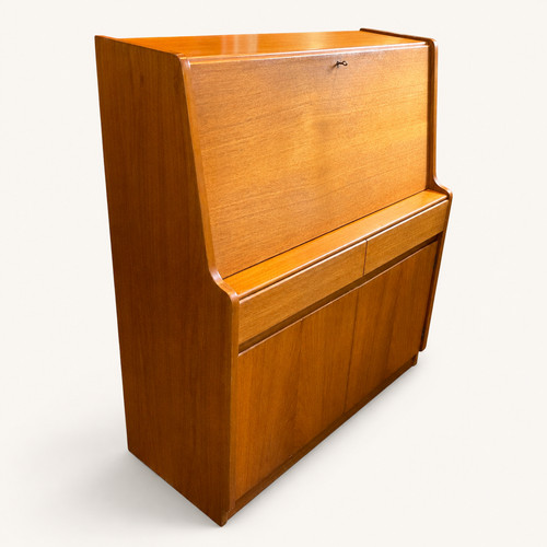 Vintage remploy teak bureau - vintage,
