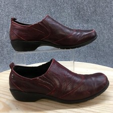 Romika Shoes Womens 40 Loafers Slip On Burgundy Leather Low Top Round Toe Casual