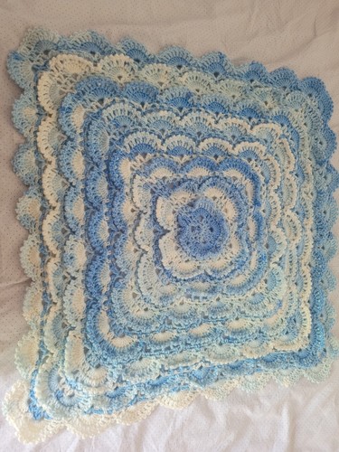 Hand crochet baby pram - hand,
