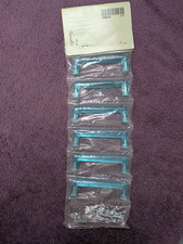IKEA Satta 6 Clear Plastic Blue Door Cabinet Handles New