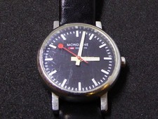 Mondaine Evo Watch, Black Dial