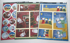 Kanban 3 A4 Sheets Cute Nativity & Santa Cuties Christmas Foiled Toppers