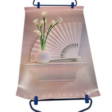 Vtg 80s Conrad Johnson Signed Art Print Poster 1984 Autographed Graphic