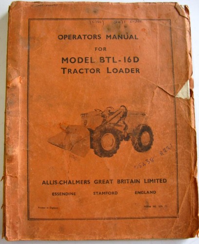 Allis chalmers model btl - allis-chalmers, btl-16d