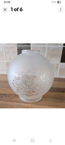 Vintage frosted glass globe - vintage,