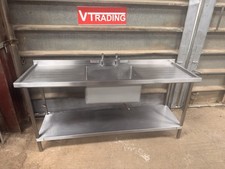 Stainless Steel Commercial Single Sink (180cm) Read Descrip Re: Deliv | V730