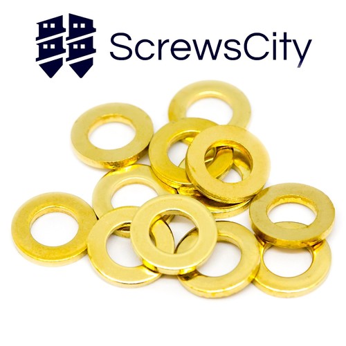 Solid brass flat washers - washers, to
