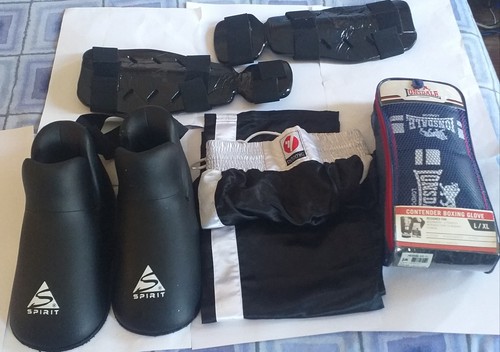 Kickboxing kit gloves shin - kickboxing,