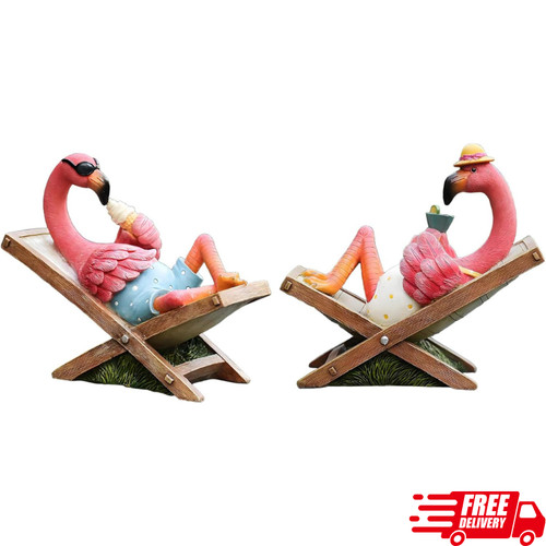 Pink flamingo garden - flamingo,