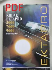 Instructions slide projector KODAK EKTAPRO 5000 7000 & 9000 EMail/CD