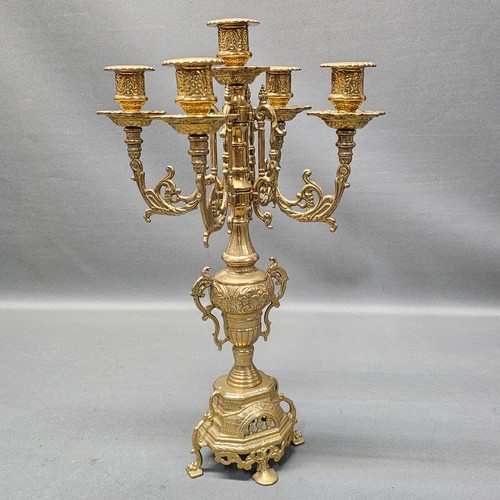 Large brass candelabrum arms - large,