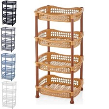 VEGETABLE RACK FRUIT STORAGE BASKET KITCHEN UNIT UTILITY STACKING STACKABLE