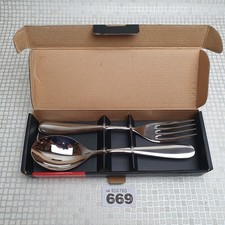 Alessi Nuovo Milano Stainless Steel 2-Piece Serving Cutlery Set 1304205 New