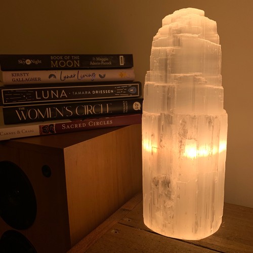 Selenite lamp - lamp, (large)