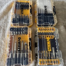 Dewalt Tough  STACKABLE Bit Cases (4) with New Bits. Never Used.
