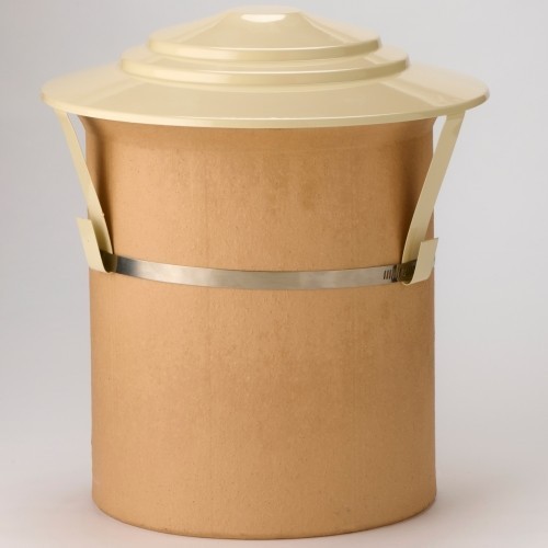 Buff cream chimney capping - cream,