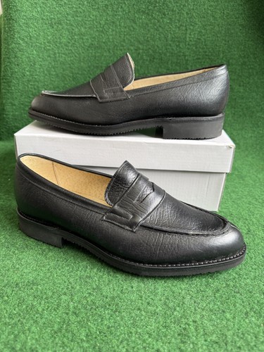 Loake black leather loafers - black,
