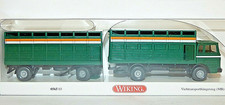 Wiking Mercedes-Benz LP Cattle Truck & Trailer green 1:87 scale