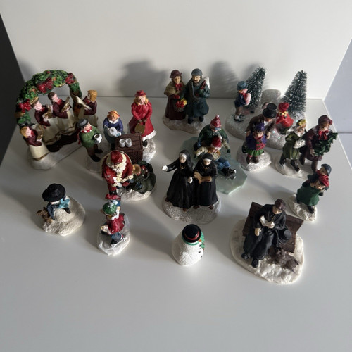 Christmas village resin - christmas,