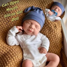 Can Open Mouth 45cm Pascale Whole Body Soft Solid Silicone doll Christmas gift