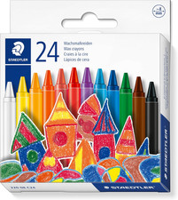 220 08 C24 Wax Crayons - 8Mm Line Width, Assorted Colours (Pack of 24)