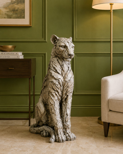 Large sitting tiger ornament - tiger,