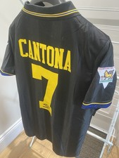 Manchester United 93/95 Cantona 7 black Third Kit Size Medium