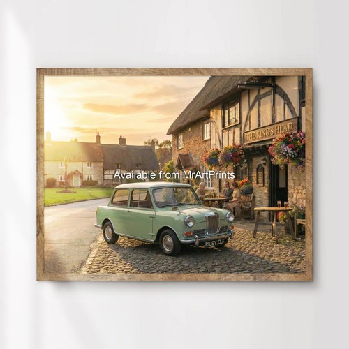 Riley elf car poster 1960s - elf,