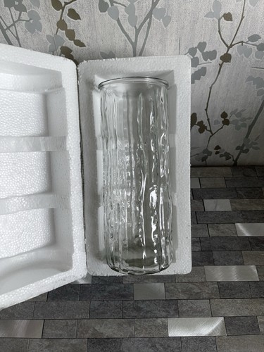 Textured glass cylinder vase - textured,