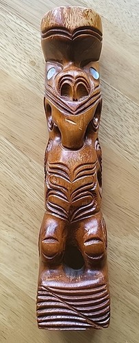 Maori tiki figure with - maori, paua
