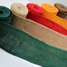 Natural Jute Hessian Burlap Ribbon Rustic Craft Decoration Christmas Halloween 