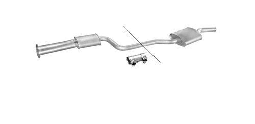 Center muffler for mercedes - muffler,