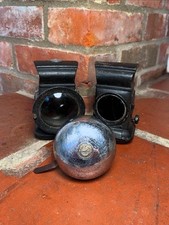 1920’s/ 30’s Set Of Lucas “King Of The Road” Bicycle Lamps And Bell