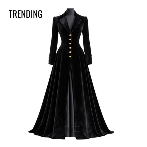 Women black velvet gothic - women,