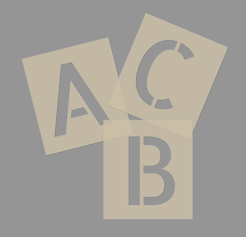 Block letter stencils - block,
