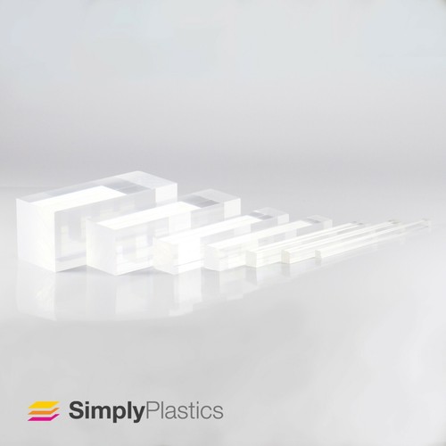 Square clear extruded acrylic - clear,