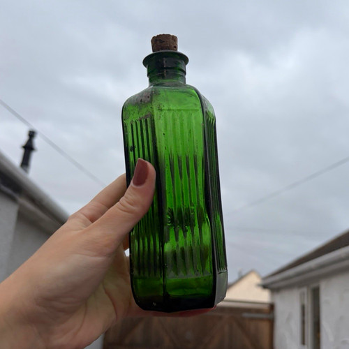 Victorian poison bottle with