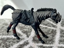 Vintage Papo Wraith Horse action figure 2002 fantasy toy black armour