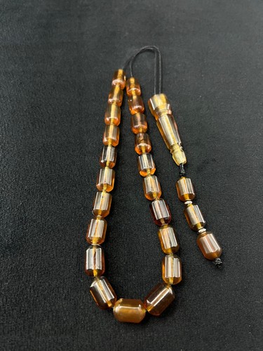 Vibrant blue amber komboloi - vibrant,