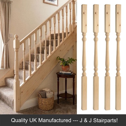 Pine colonial stair spindles - pine,